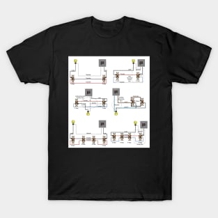 2-Way 3-Way 4-Way Switch Wiring Diagrams T-Shirt